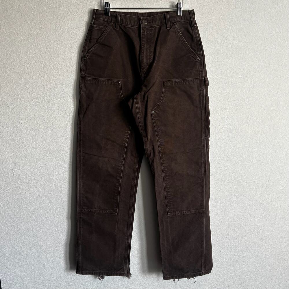 Carhartt DKB faded brown double knee work wear carpenter pants